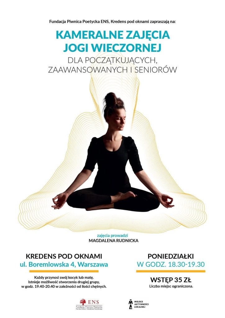 Kameralne zajęcia jogi wieczornej dla początkujących, zaawansowanych i seniorów