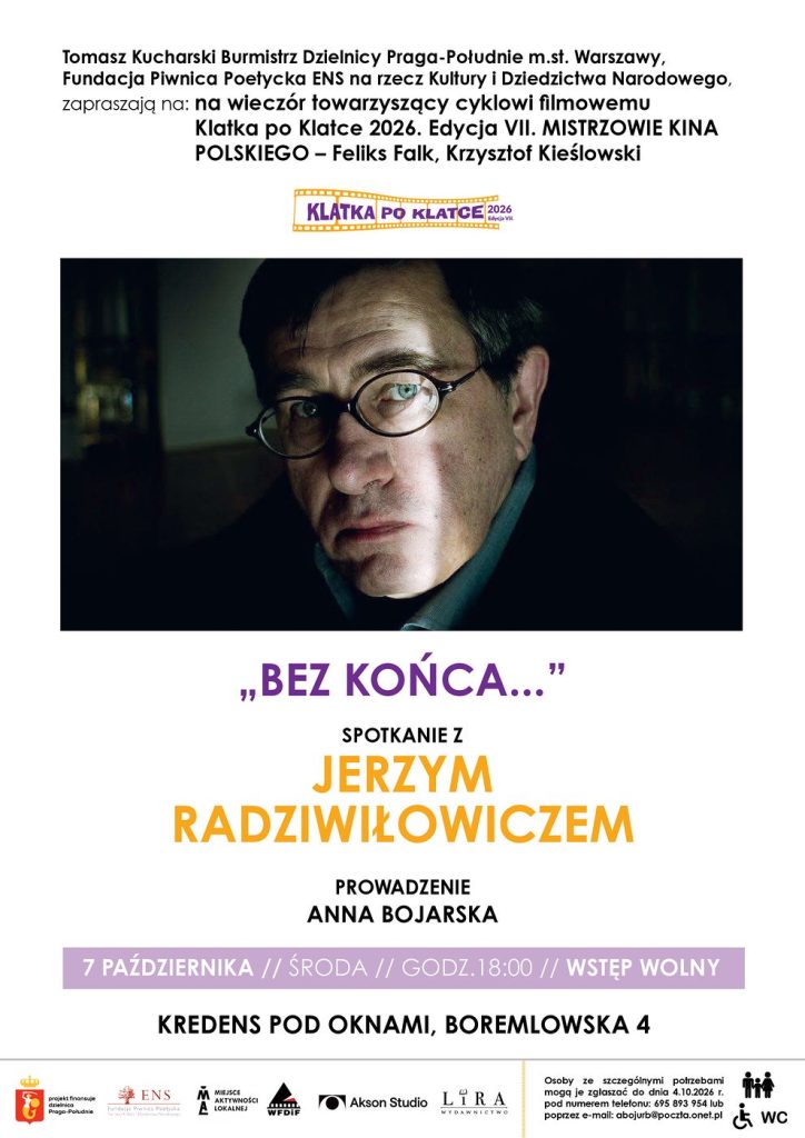 „Bez końca…”: spotkanie z Jerzym Radziwiłowiczem, 7 października w Kredensie pod Oknami