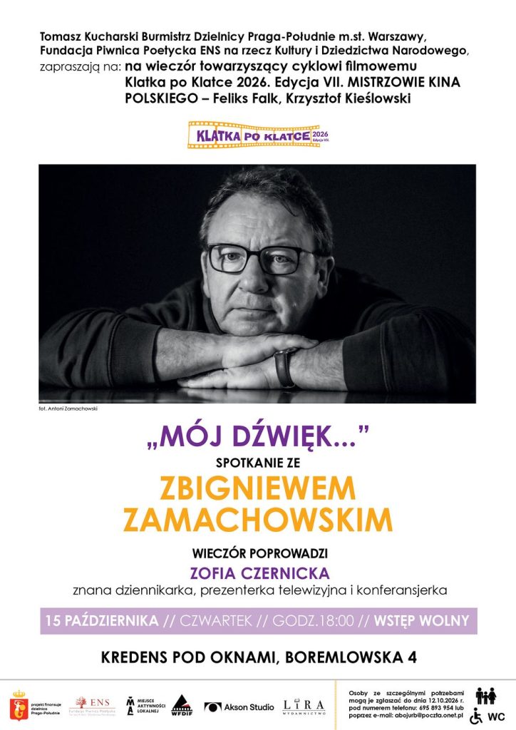 „Mój dźwięk…”: spotkanie ze Zbigniewem Zamachowskim, 15 października w Kredensie pod Oknami